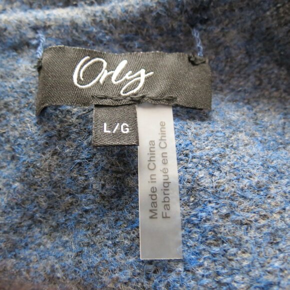 Oly Blue Sweater Scoop Neck Long Sleeve 5% Wool Size Large - Picture 9 of 10